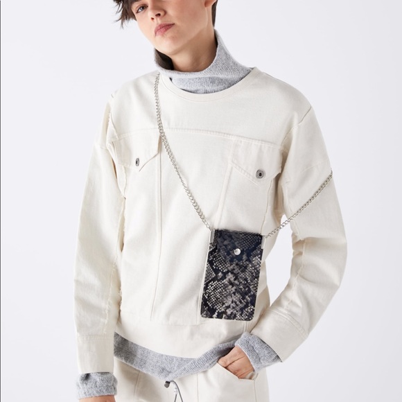 ZARA Vinyl Animal Print Crossbody Cell Phone Bag - Picture 4 of 8